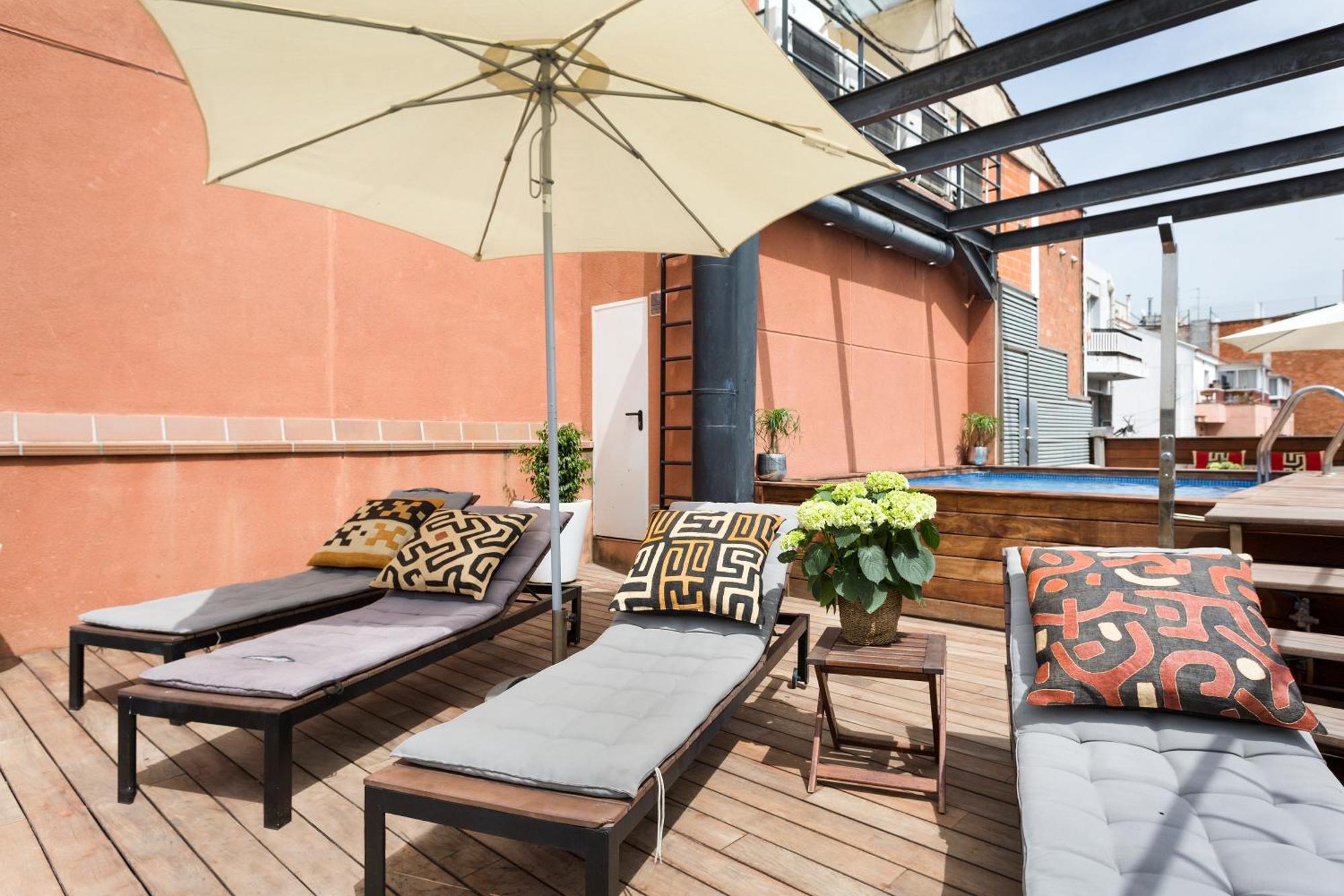 Apartment Barcelona Rentals - Pool Terrace In City Center Rom bilde